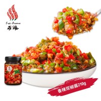 辣椒醬四川風(fēng)味醬燒椒虎皮剁椒醬調(diào)味醬香辣蒜蓉瓶下飯外賣(mài)料批發(fā)  2瓶起批